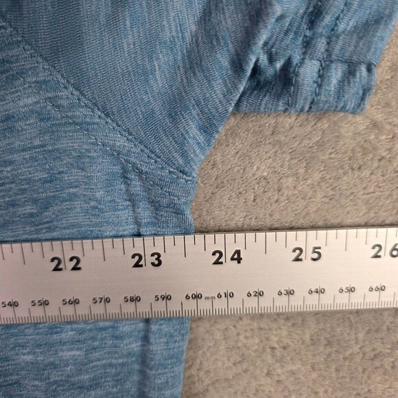 Mens G.H. Bass & Co. Heather Blue Polo Shirt Short Sleeve Polyester Stretch L - Picture 5 of 8